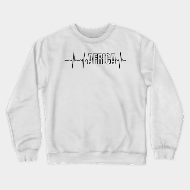 Africa Heartbeat Crewneck Sweatshirt by UrbanLifeApparel